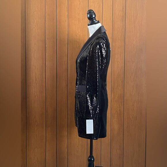 Aidan by Aidan Mattox Sequin Tuxedo Minidress size 0 - Picture 10 of 13